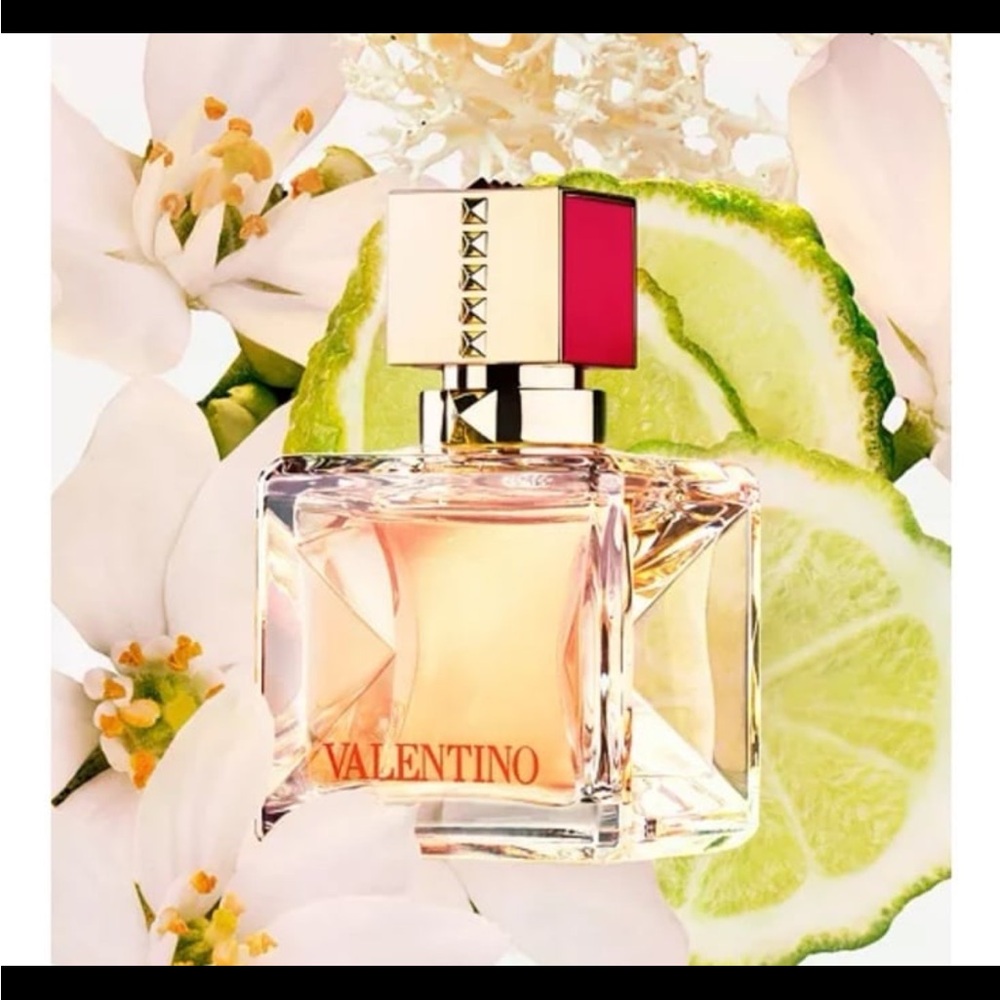 Valentino Fragrance with Gold and Pink Details